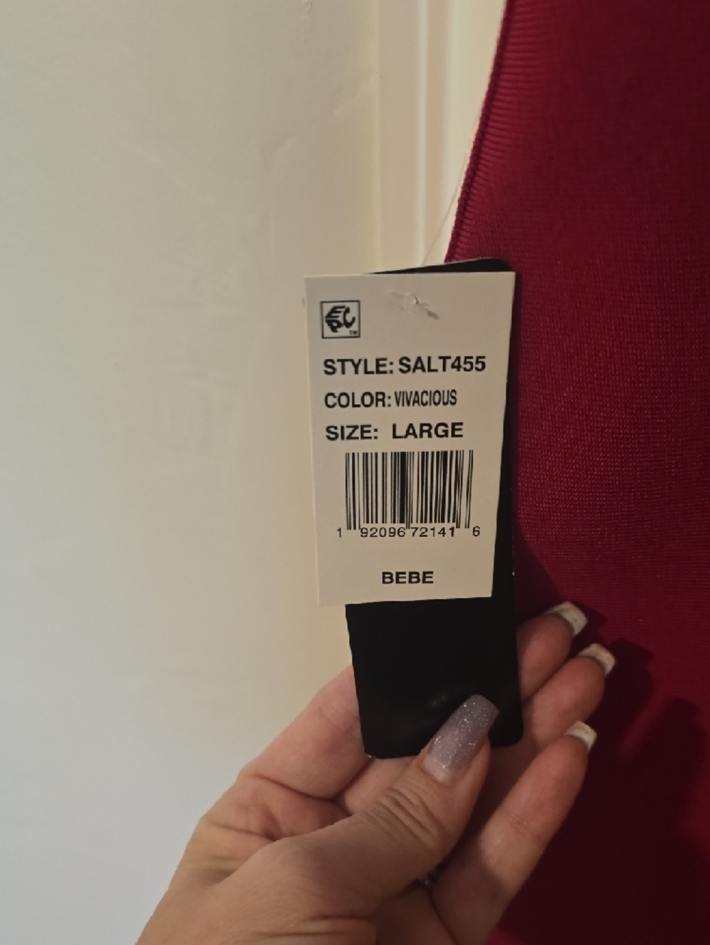 bebe Magenta Ribbed-Panel Backless Bodycon Dress - Picture 5 of 5